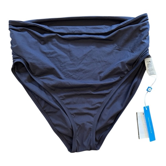 BLEU ROD Beattie Side-Shirred Bikini Bottom in Black NWT - Picture 2 of 5